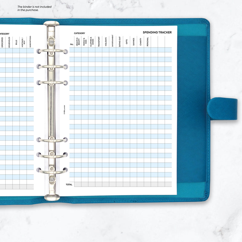 A5 size Spending tracker organiser refill | Classic collection