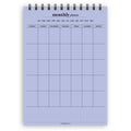 A5 monthly planner notepad | Spiral desk pad | Coloured and white paper