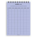 A5 weekly schedule notepad | Spiral desk pad | Coloured and white paper