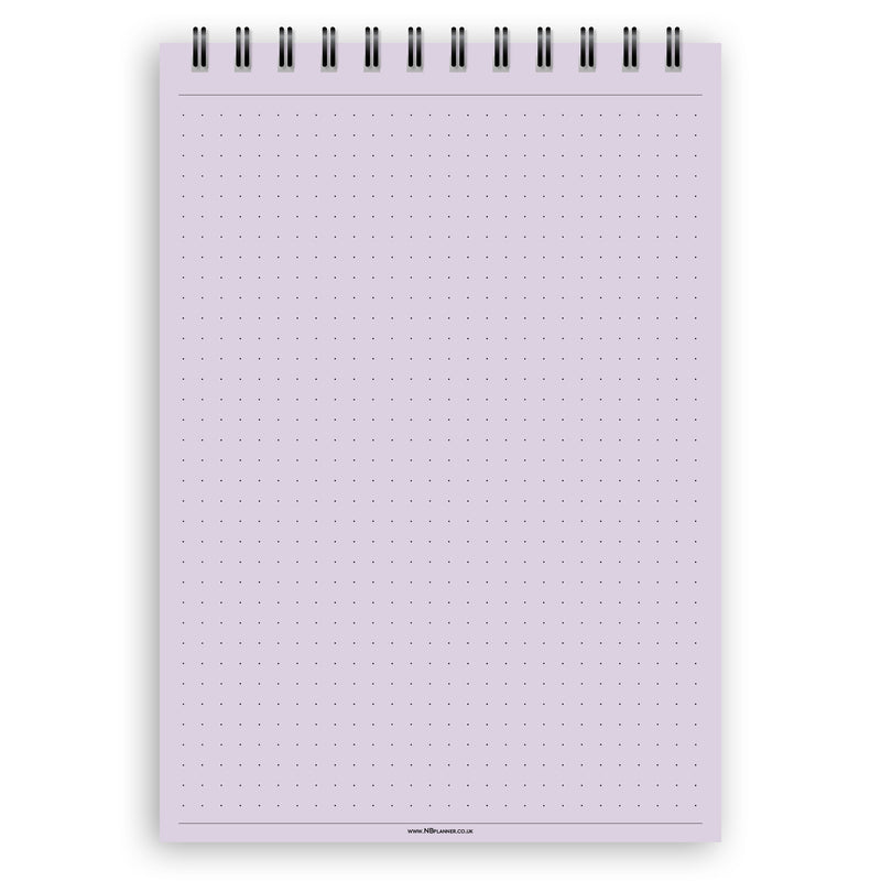 A5 dotted paper notepad | Spiral desk pad | Coloured and white paper