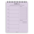 A5 weekly planner notepad | Spiral desk pad | Coloured and white paper