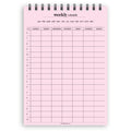 A5 weekly schedule notepad | Spiral desk pad | Coloured and white paper