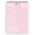 A5 daily schedule notepad | Spiral desk pad | Coloured and white paper