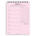 A5 weekly planner notepad | Spiral desk pad | Coloured and white paper