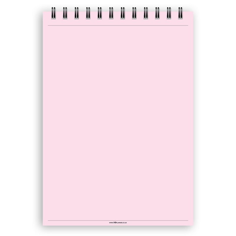 A5 plain paper notepad | Spiral desk pad | Coloured and white paper