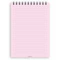 A5 narrow-ruled notepad | Spiral desk pad | Coloured and white paper