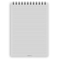 A5 narrow-ruled notepad | Spiral desk pad | Coloured and white paper