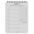 A5 weekly planner notepad | Spiral desk pad | Coloured and white paper