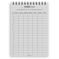 A5 weekly schedule notepad | Spiral desk pad | Coloured and white paper