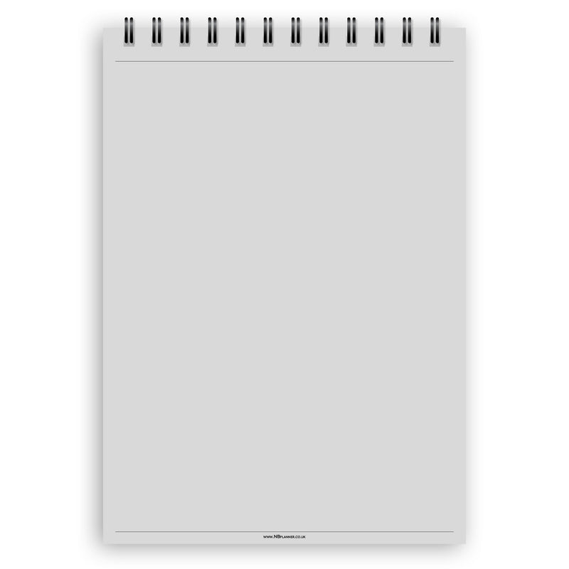 A5 plain paper notepad | Spiral desk pad | Coloured and white paper