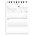 A5 meetings planner notepad | Spiral desk pad | Coloured and white paper