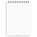 A5 narrow-ruled notepad | Spiral desk pad | Coloured and white paper