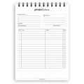 A5 project planner notepad | Spiral desk pad | Coloured and white paper