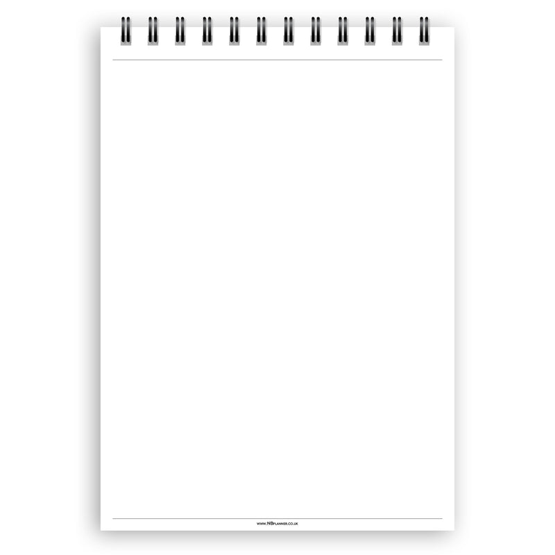 A5 plain paper notepad | Spiral desk pad | Coloured and white paper