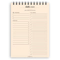 A5 daily schedule notepad | Spiral desk pad | Coloured and white paper