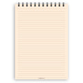 A5 narrow-ruled notepad | Spiral desk pad | Coloured and white paper