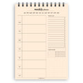 A5 weekly planner notepad | Spiral desk pad | Coloured and white paper