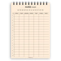 A5 weekly schedule notepad | Spiral desk pad | Coloured and white paper