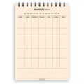 A5 monthly planner notepad | Spiral desk pad | Coloured and white paper