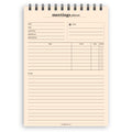 A5 meetings planner notepad | Spiral desk pad | Coloured and white paper