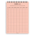 A5 weekly schedule notepad | Spiral desk pad | Coloured and white paper