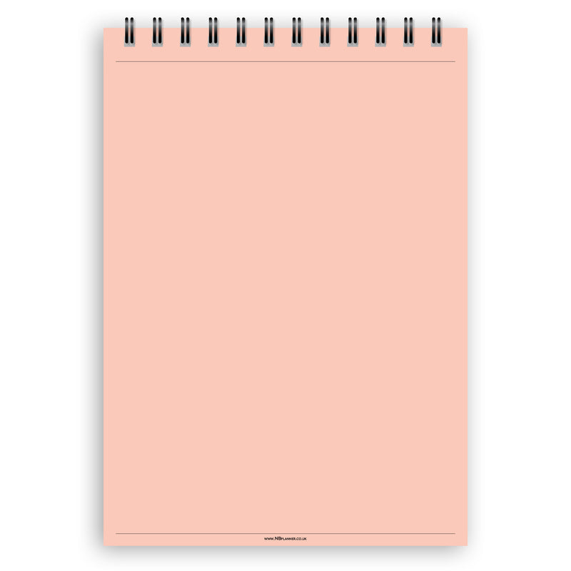 A5 plain paper notepad | Spiral desk pad | Coloured and white paper