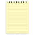 A5 narrow-ruled notepad | Spiral desk pad | Coloured and white paper