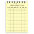 A5 weekly schedule notepad | Spiral desk pad | Coloured and white paper