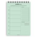 A5 weekly planner notepad | Spiral desk pad | Coloured and white paper