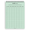 A5 weekly schedule notepad | Spiral desk pad | Coloured and white paper