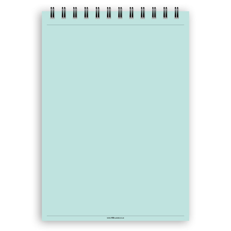 A5 plain paper notepad | Spiral desk pad | Coloured and white paper