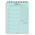 A5 weekly planner notepad | Spiral desk pad | Coloured and white paper