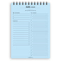 A5 daily schedule notepad | Spiral desk pad | Coloured and white paper