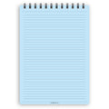 A5 narrow-ruled notepad | Spiral desk pad | Coloured and white paper