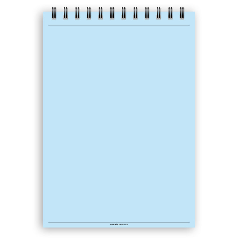 A5 plain paper notepad | Spiral desk pad | Coloured and white paper