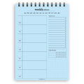 A5 weekly planner notepad | Spiral desk pad | Coloured and white paper