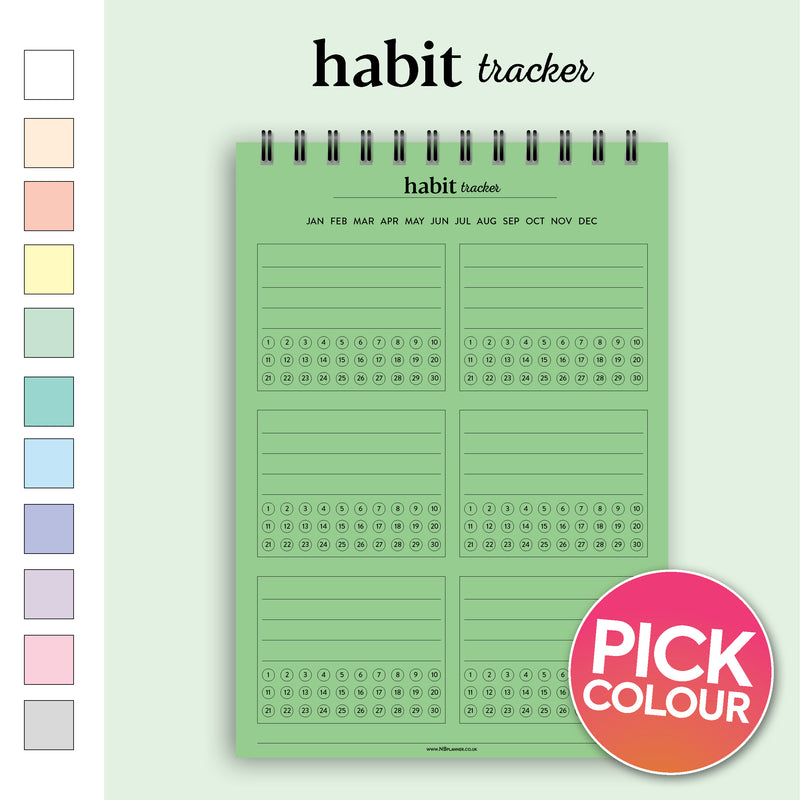 A5 habit tracker notepad 