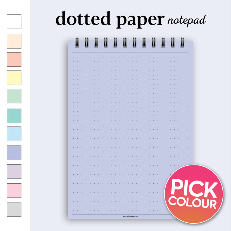 A5 dotted paper notepad