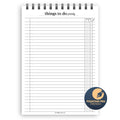 A5 things to do priority notepad | Spiral desk pad | Coloured and white paper