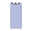 Slim things to do notepad | Spiral desk pad | Coloured and white paper