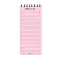 Slim things to do notepad | Spiral desk pad | Coloured and white paper