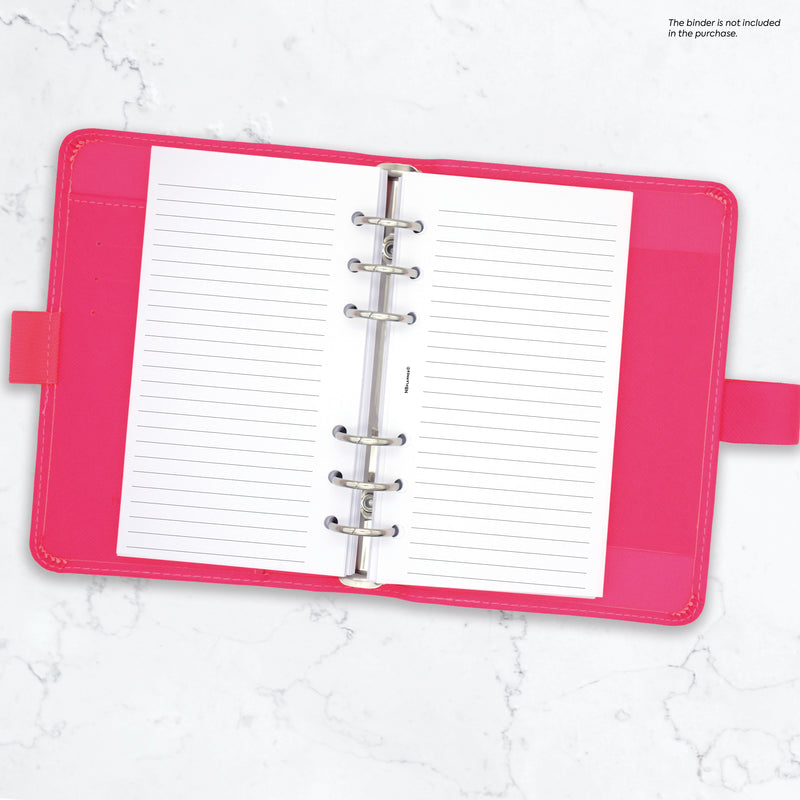 Personal size wide-ruled notepaper organiser refill | Essential