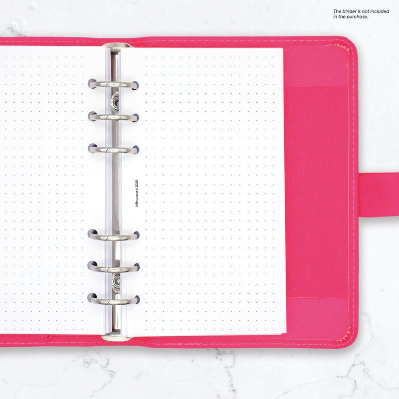 Personal size dotted / dot grid notepaper organiser refill | Essential