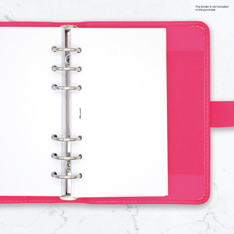 Personal size Blank notepaper organiser refill | Essential