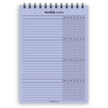 A5 weekly checklist notepad | Spiral desk pad | Coloured and white paper