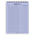 A5 spending tracker notepad | Spiral desk pad | Coloured and white paper