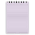 A5 wide-ruled notepad | Spiral desk pad | Coloured and white paper