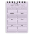 A5 weekly todos notepad | Spiral desk pad | Coloured and white paper