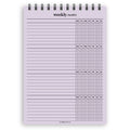 A5 weekly checklist notepad | Spiral desk pad | Coloured and white paper