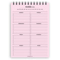 A5 weekly todos notepad | Spiral desk pad | Coloured and white paper